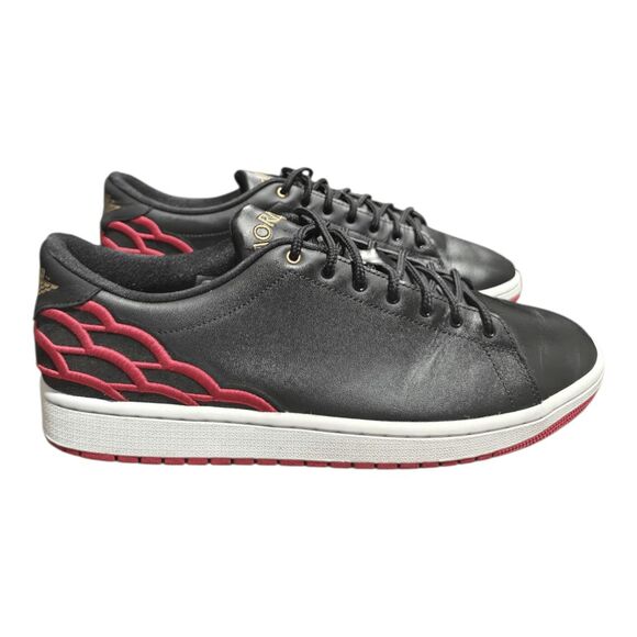 NIKE Air Jordan 1 Centre Court \'Black/Mystic Hibiscus\' Sneakers Size 10.5 main image 10